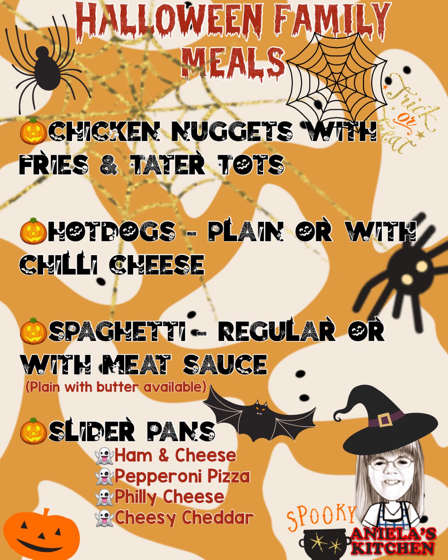 Aniela's Kitchen & Catering Menu