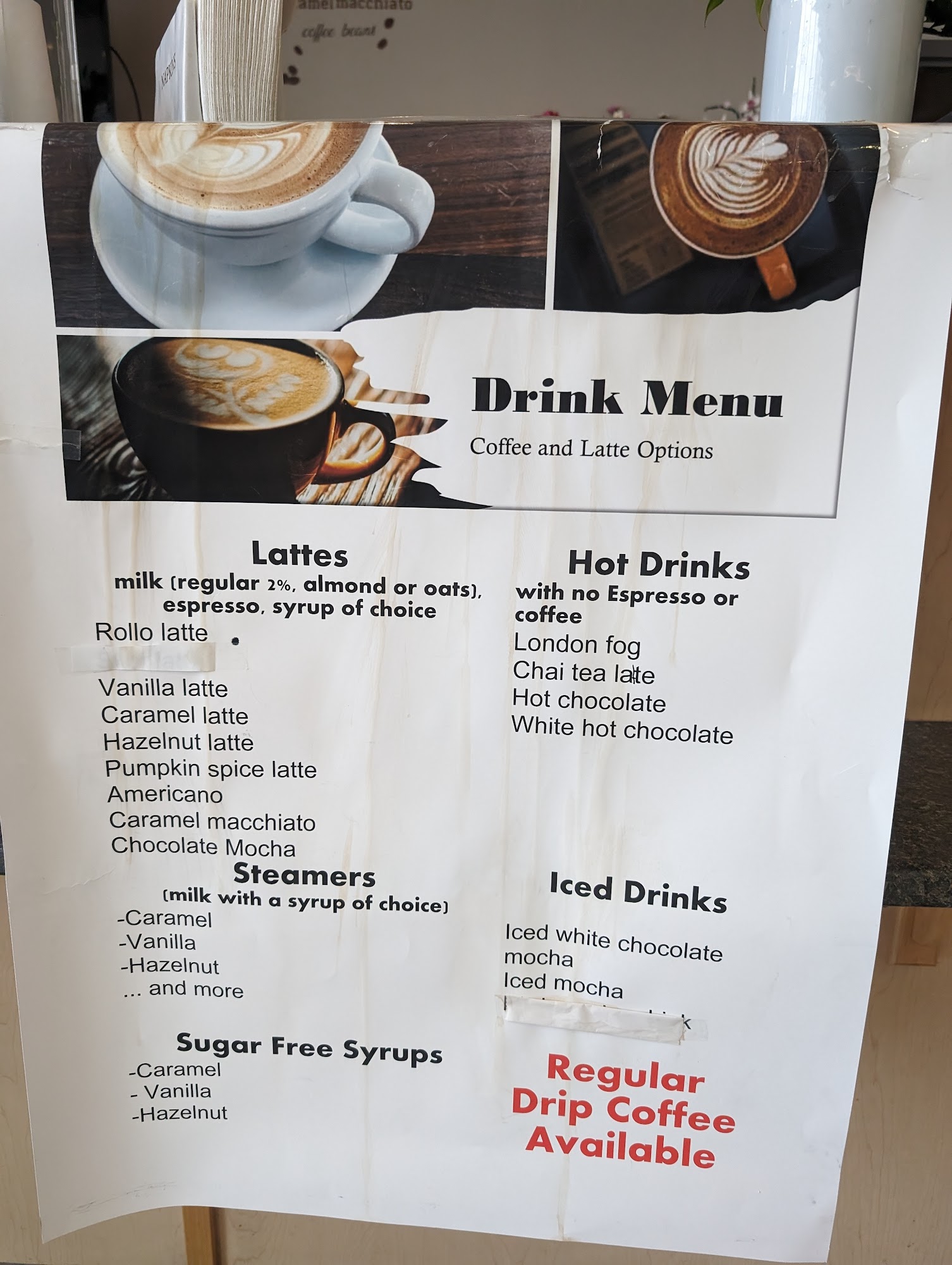 Cool Beans Café Menu