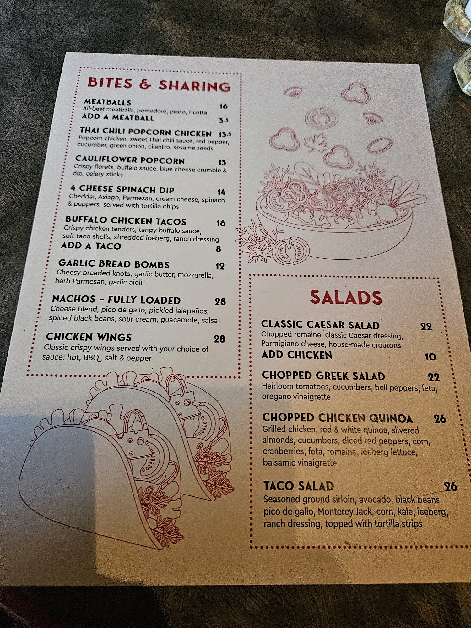 Manhattan Point Restaurant Menu