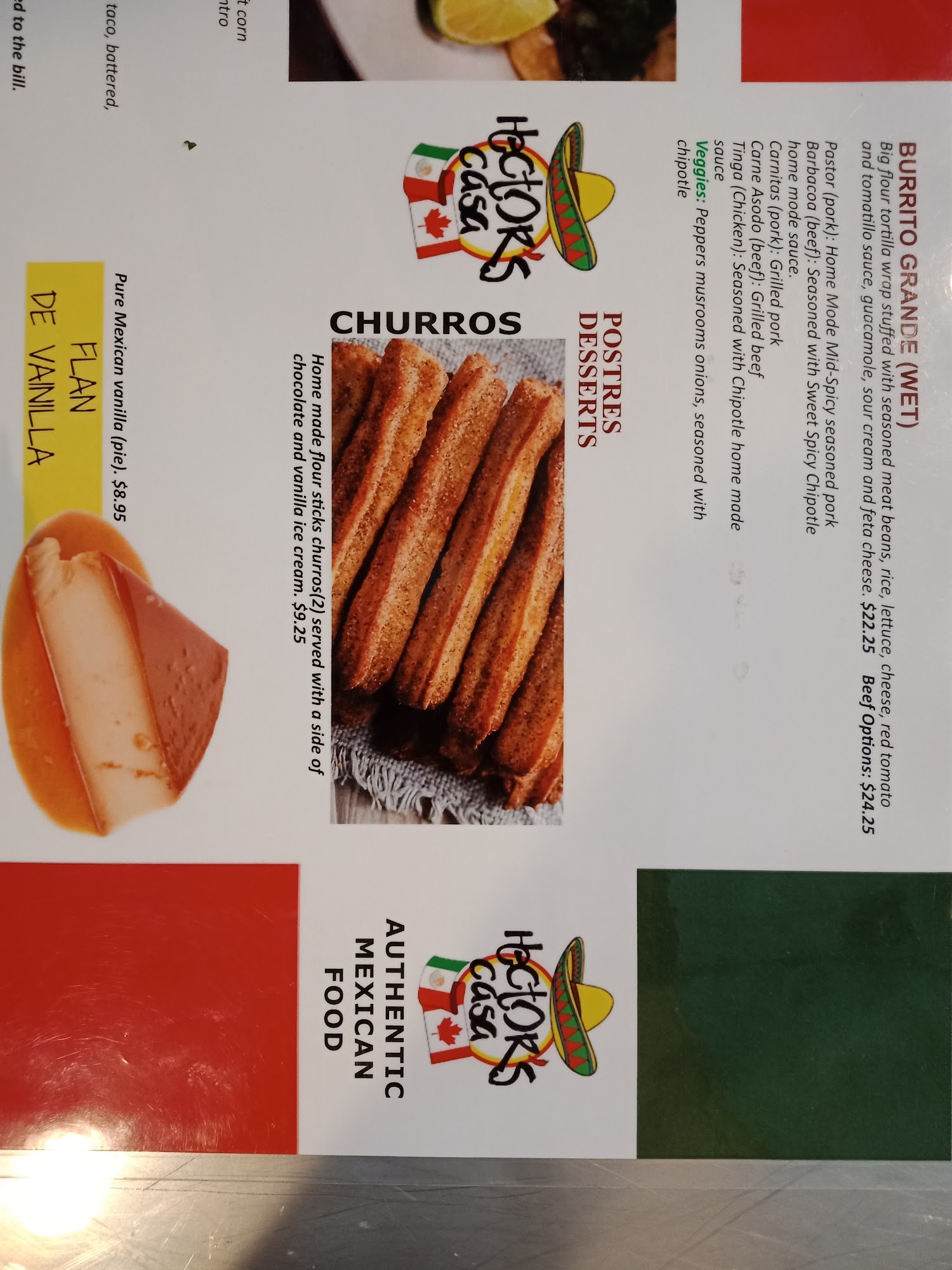 Hector's Casa Cantina Menu