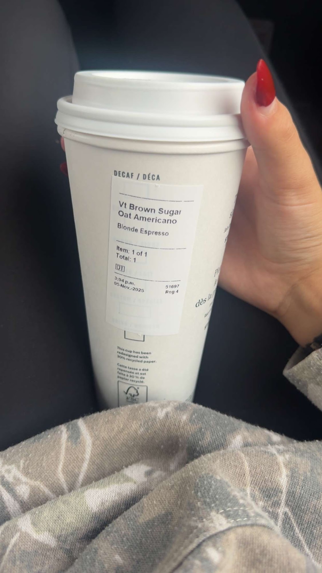Starbucks Menu