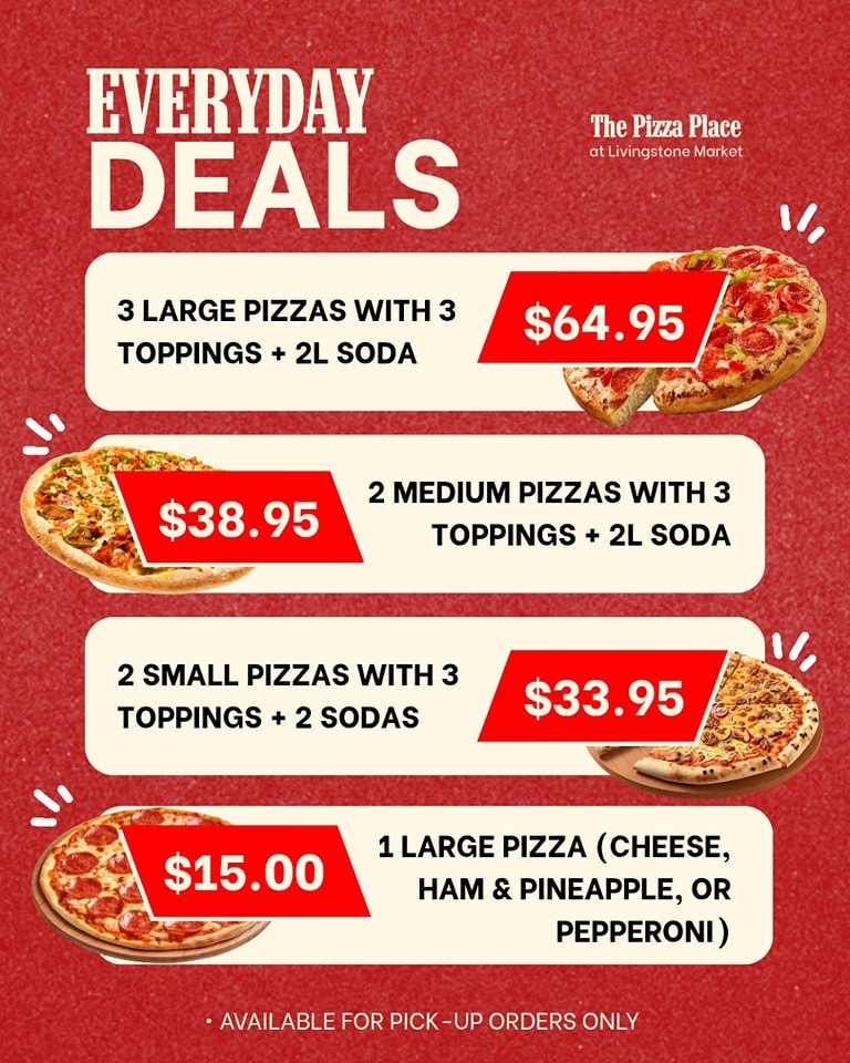 The Pizza Place Menu