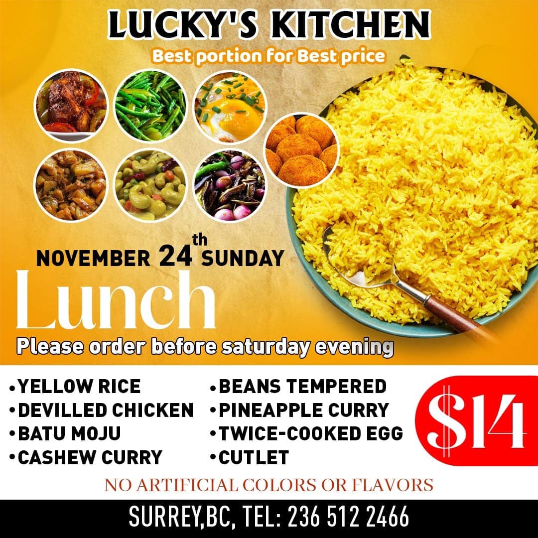 Lucky's Kitchen Menu