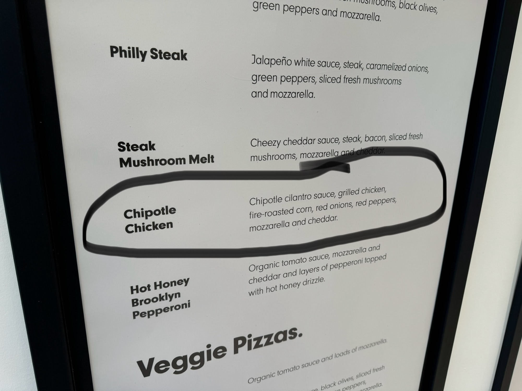 Panago Pizza Menu