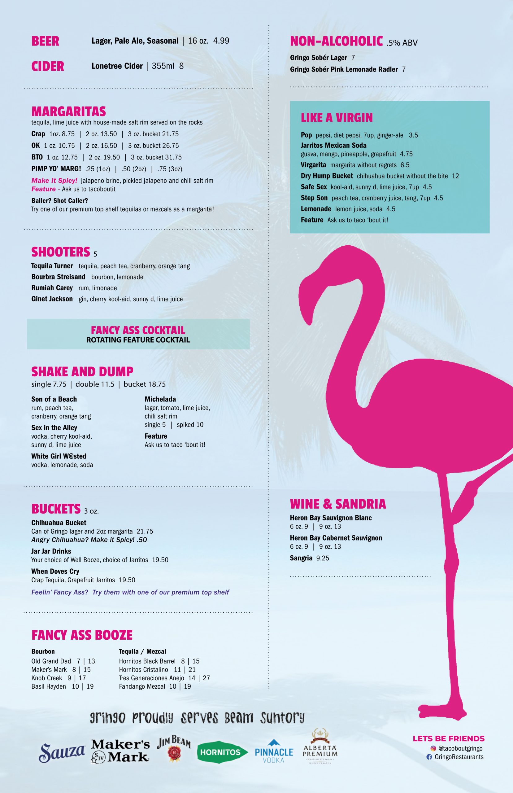 Gringo - North Van Menu