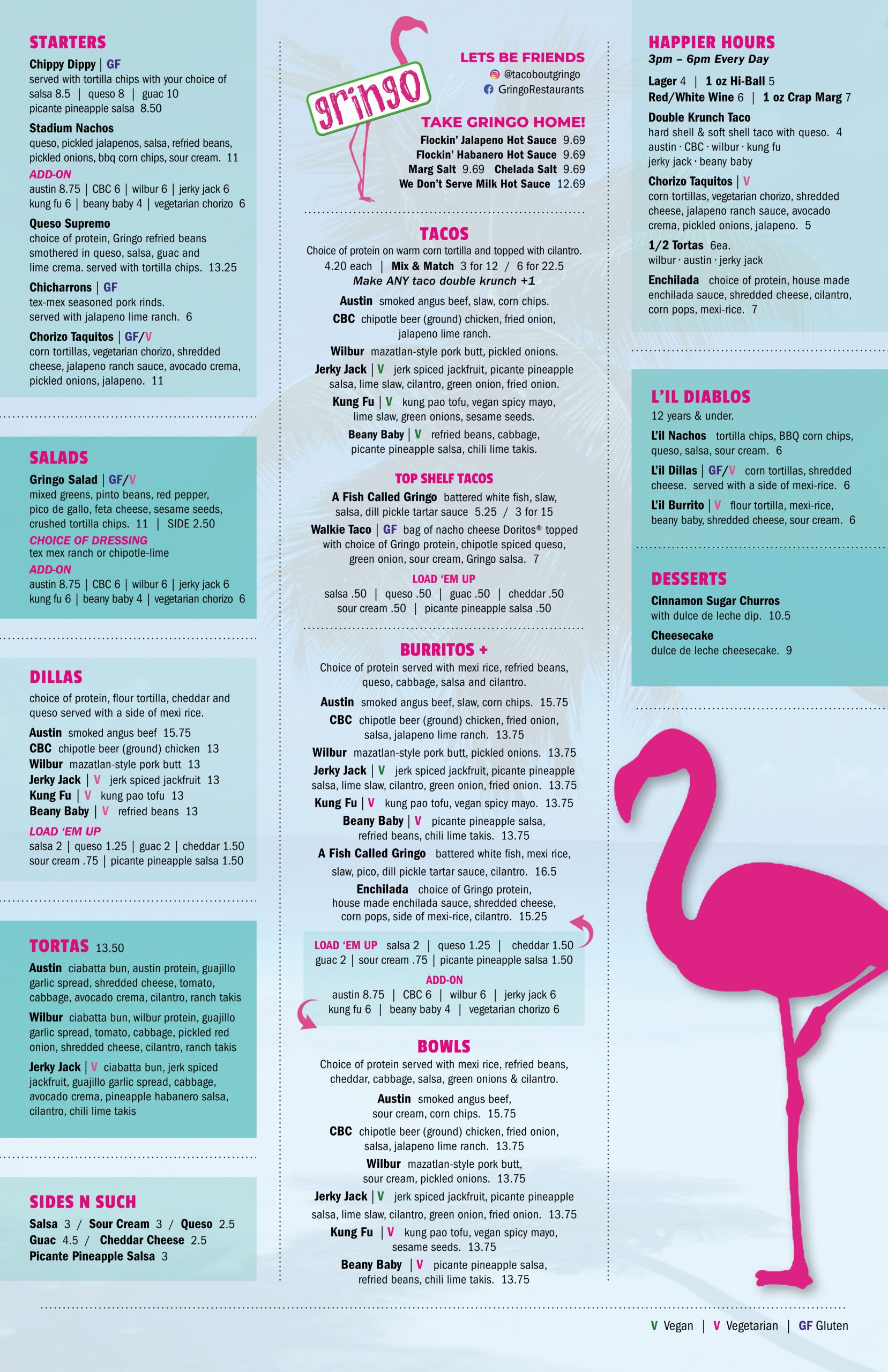 Gringo - North Van Menu