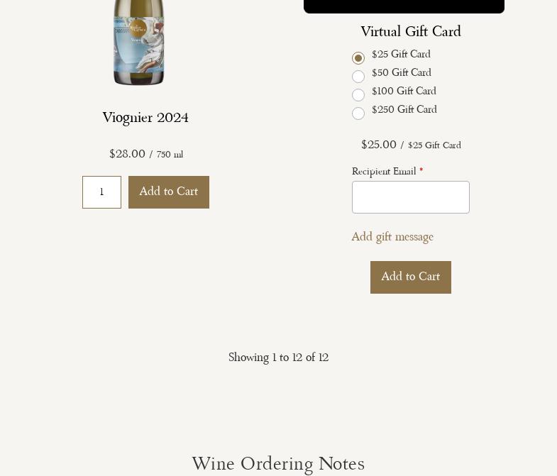 Blasted Church Vineyards Menu