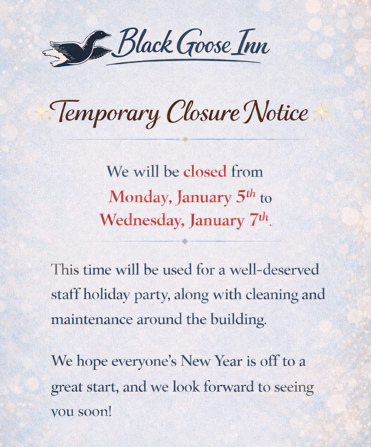 Black Goose Inn Parksville