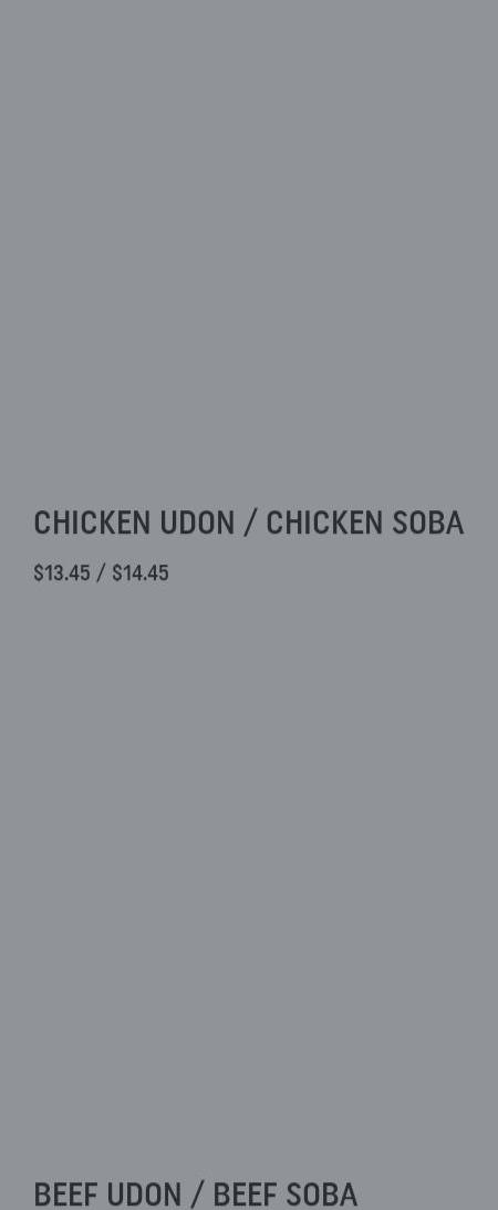 Grilled Unagi Kitchen Menu