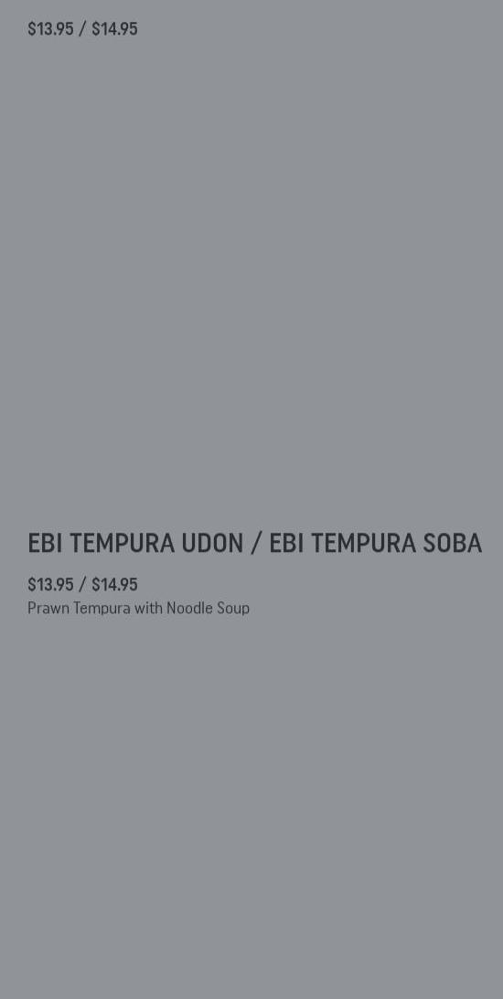 Grilled Unagi Kitchen Menu