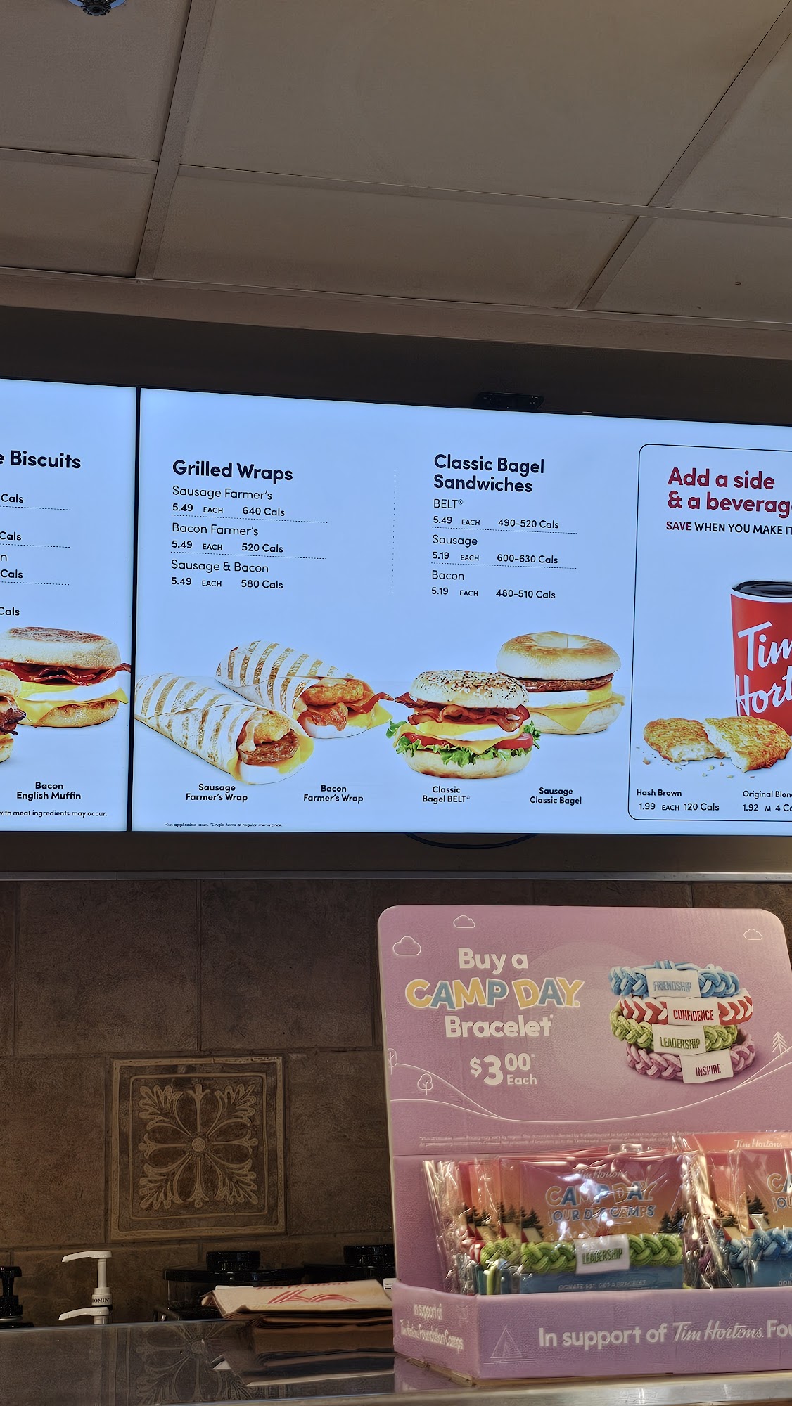 Tim Hortons Menu