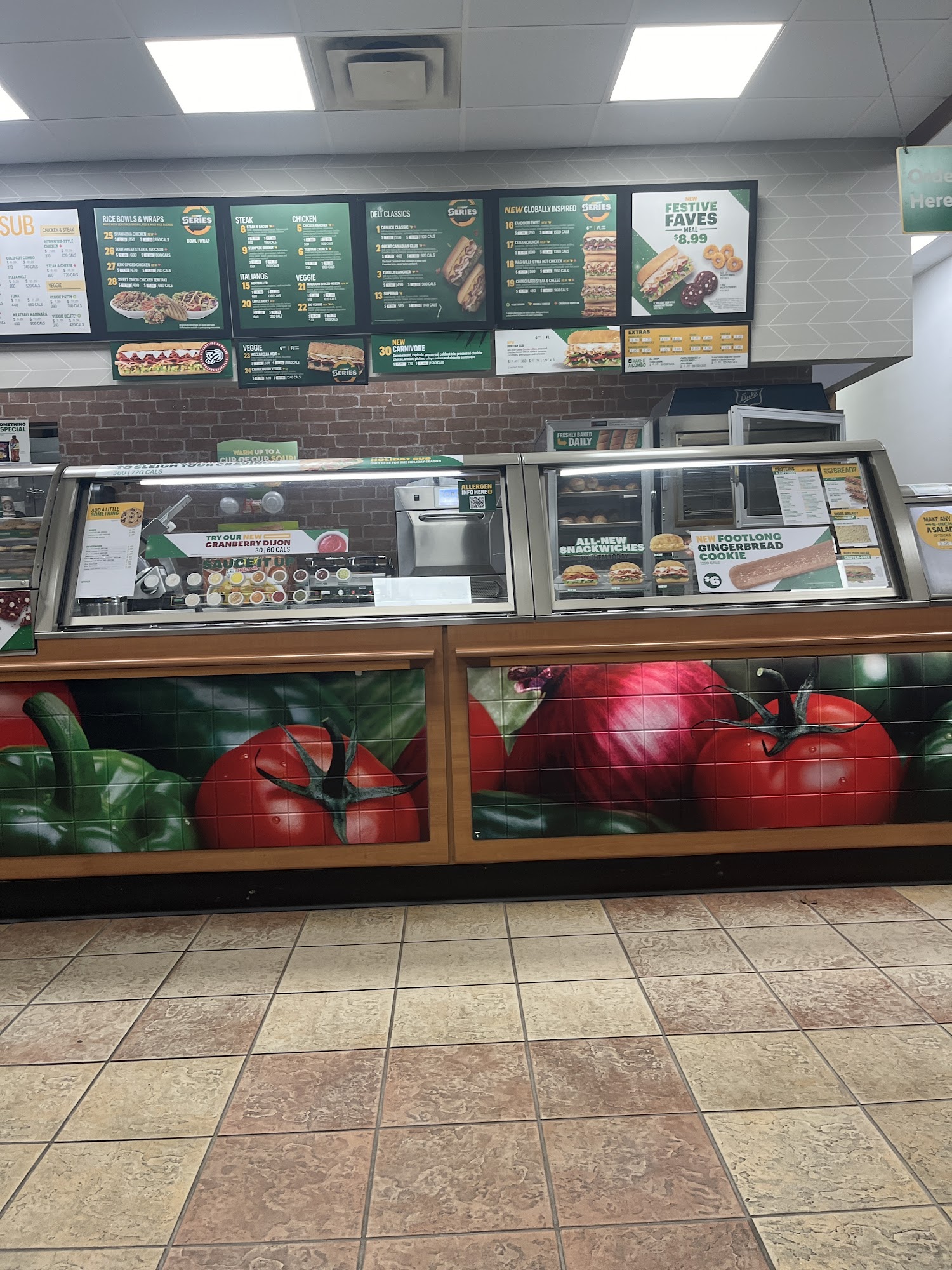 Subway Menu