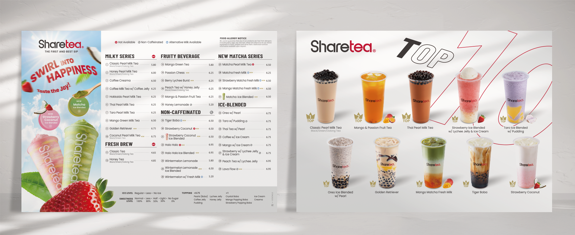 Sharetea South Surrey Menu