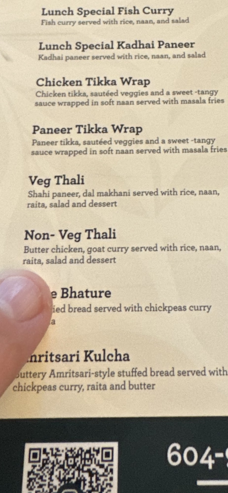 King's Choice Indian Cuisine Menu