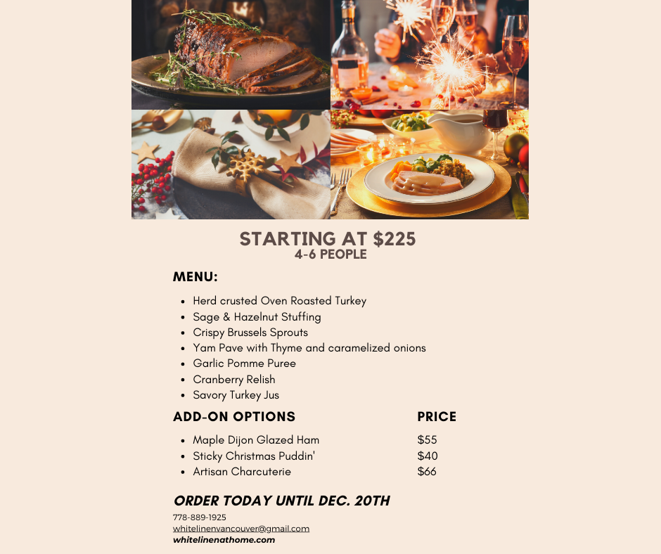 White Linen Catering & Events Menu