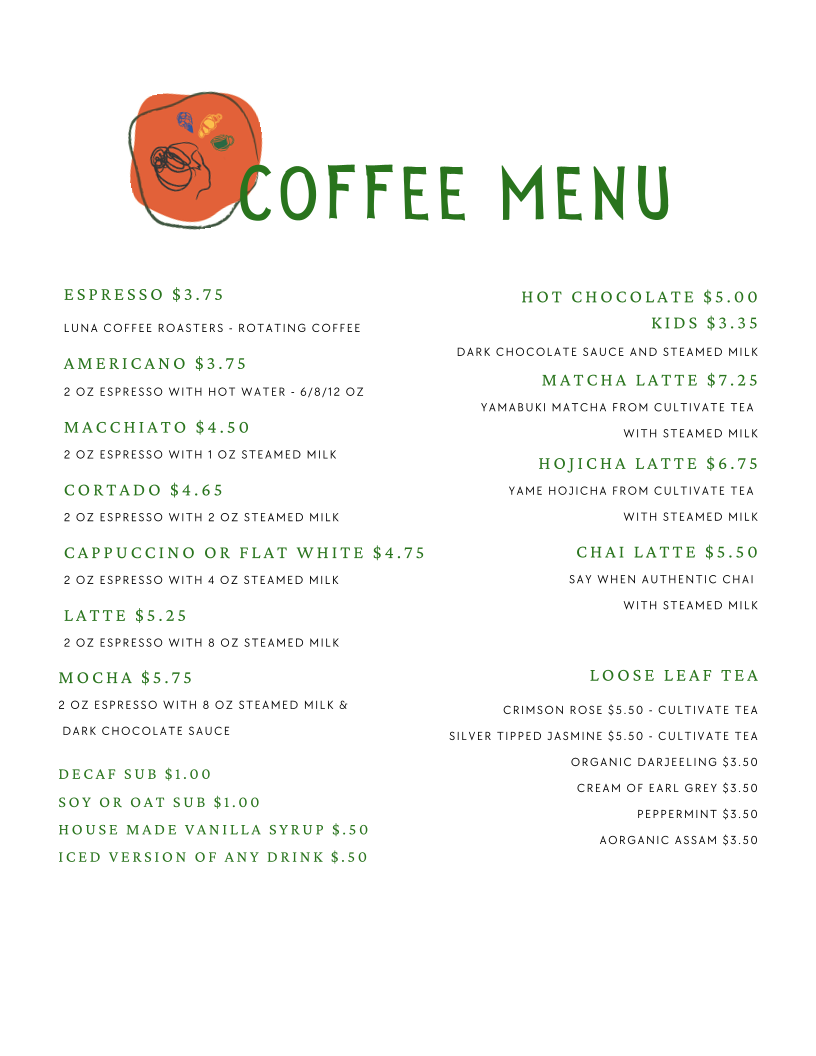 Annabelle's Menu