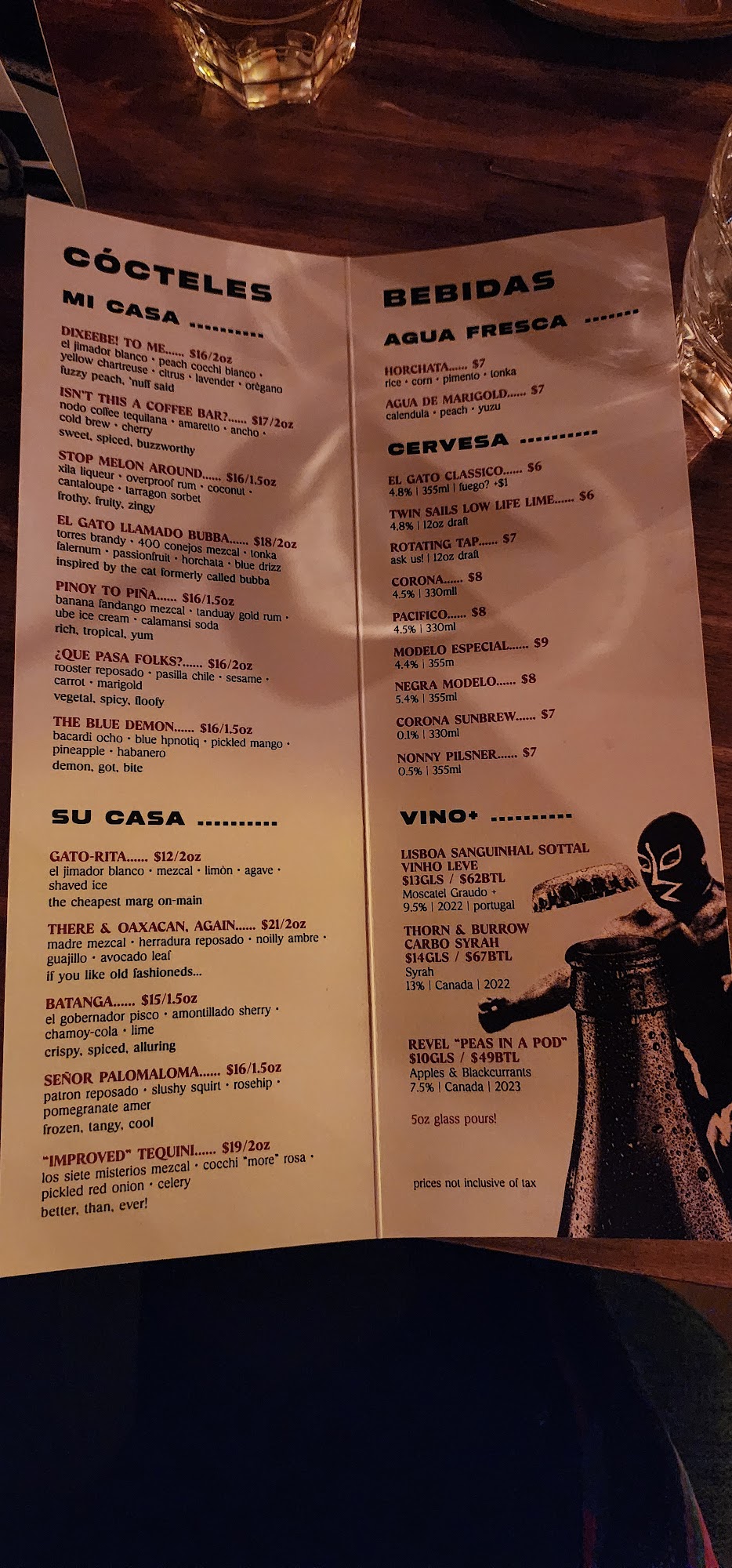 El Gato Gab Gab Menu