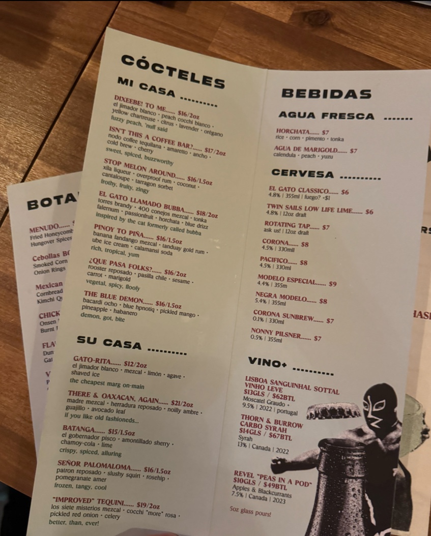 El Gato Gab Gab Menu