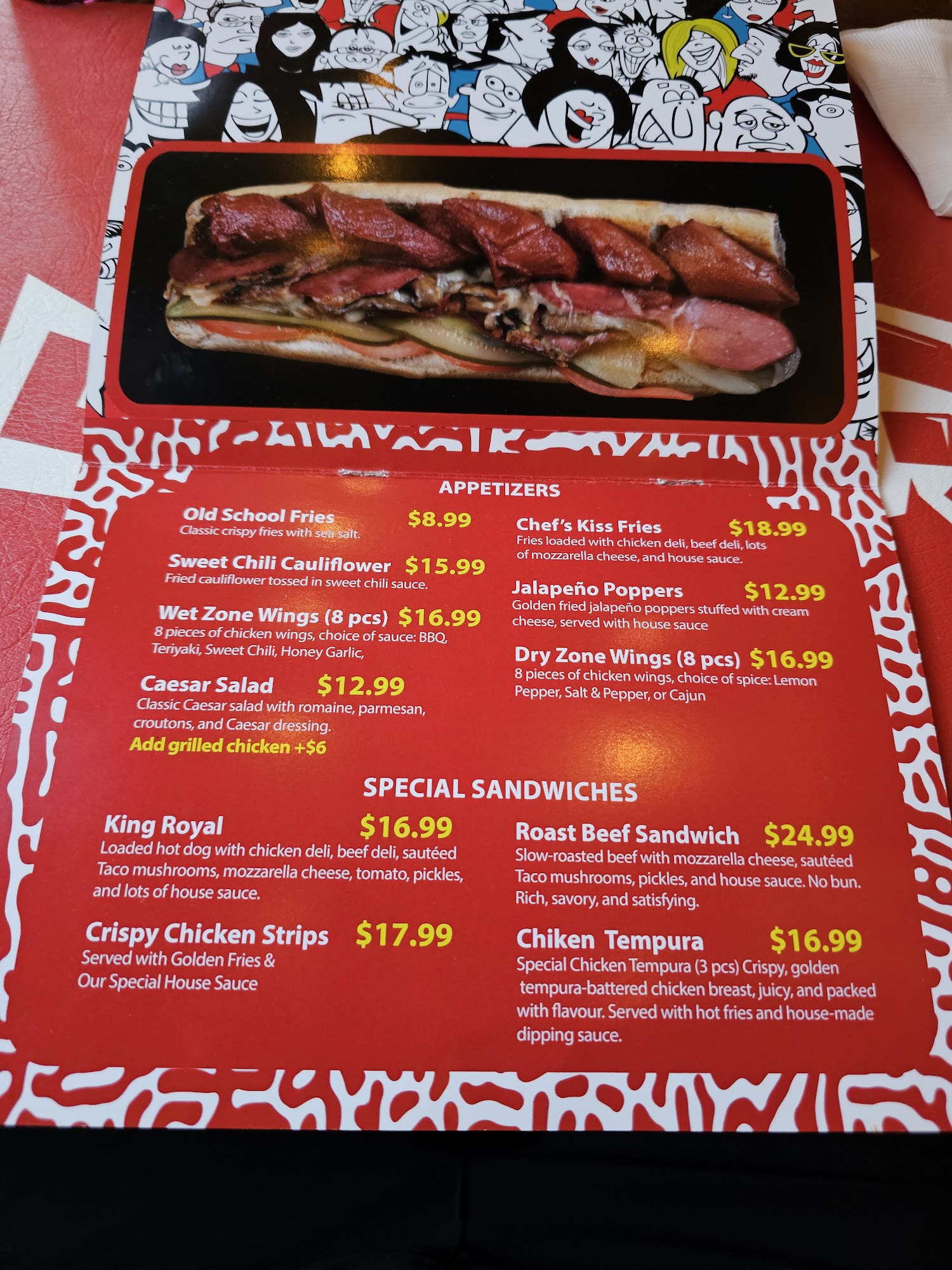 Burger Zoghali Menu