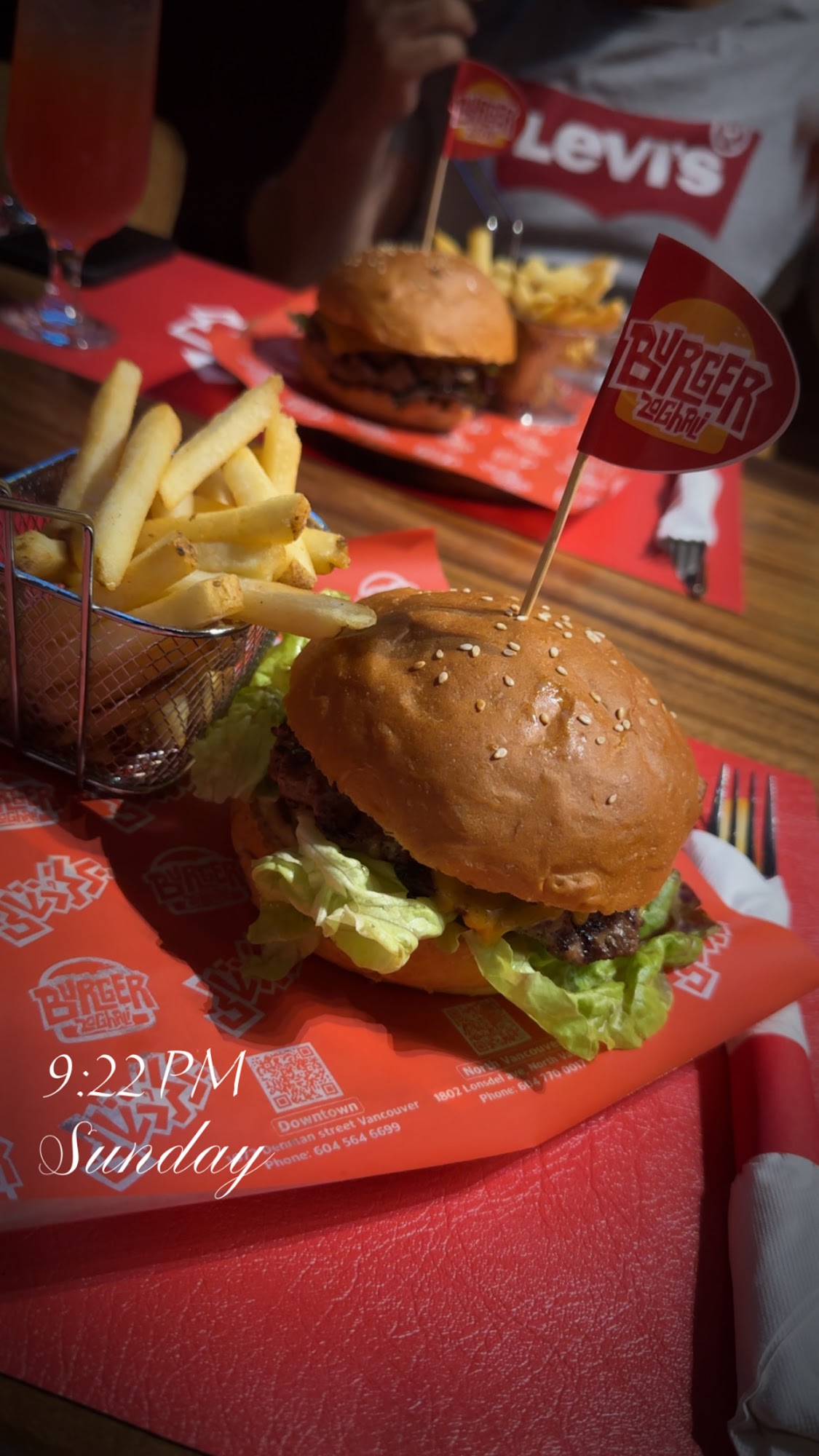 Burger Zoghali Menu