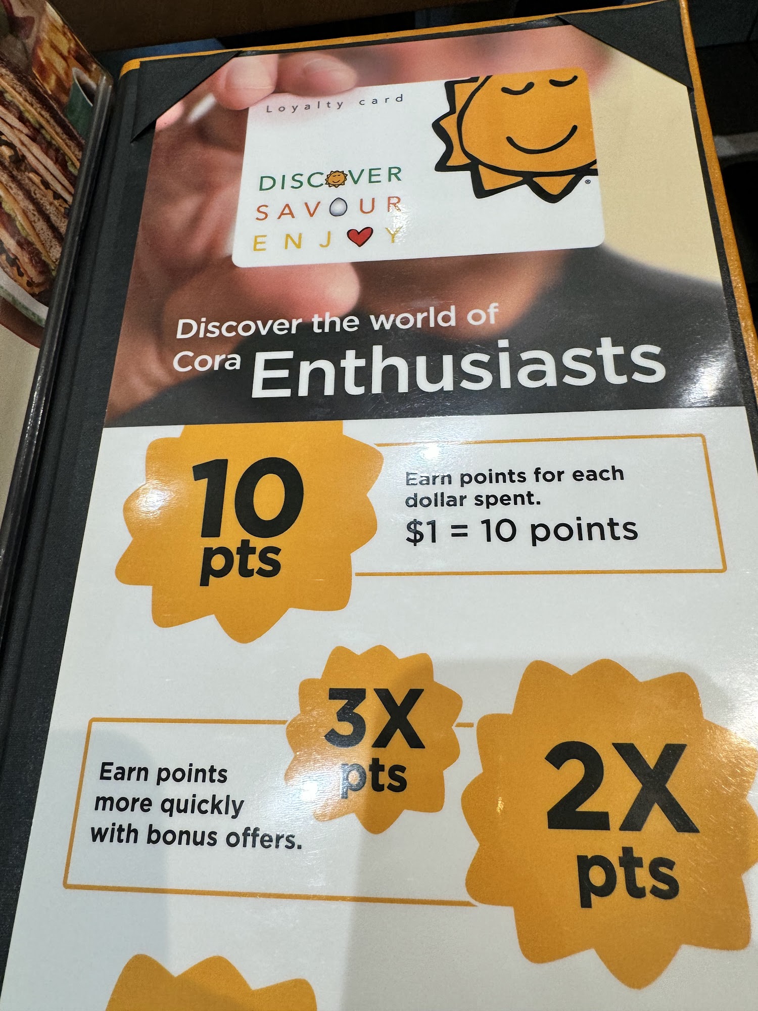 Cora Breakfast and Lunch Menu