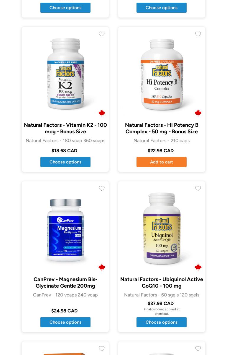 The Vitamin Shop Menu