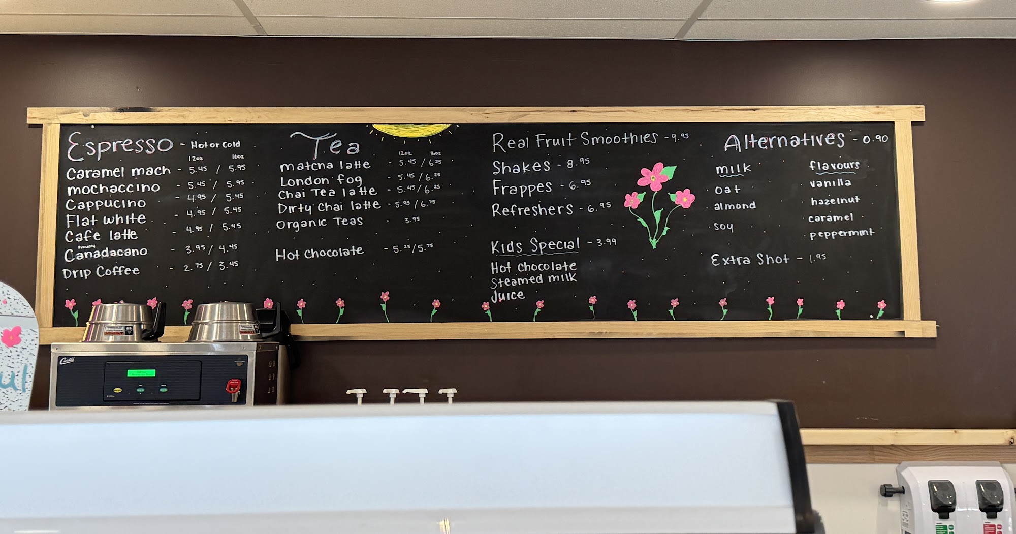 Cafe Bella Bean Menu