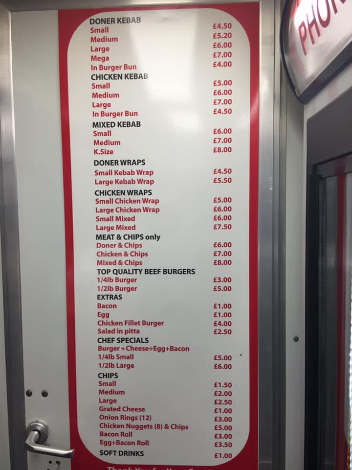Star Kebab Menu