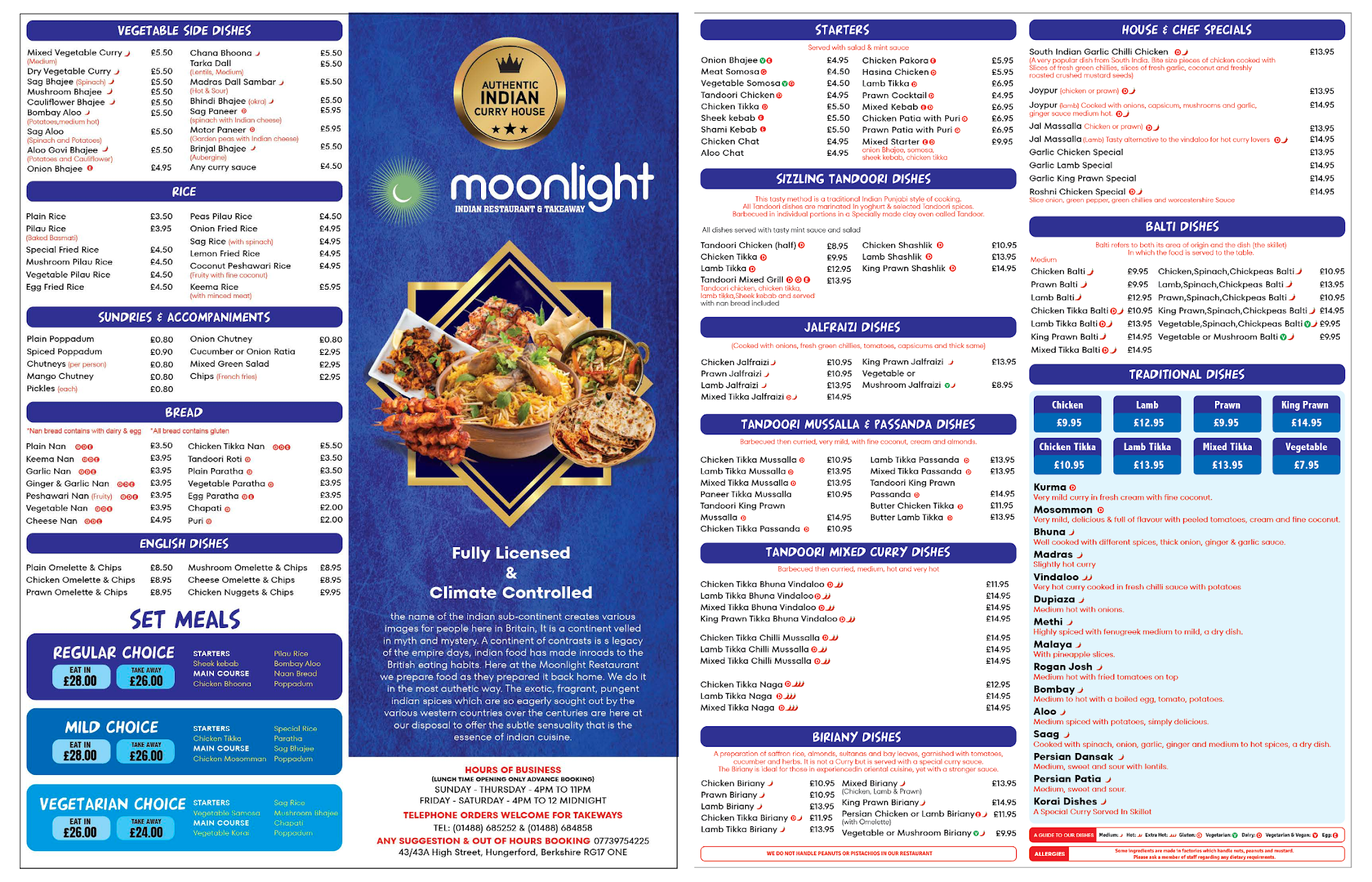 Moonlight Indian Restaurant 43A High St, Hungerford