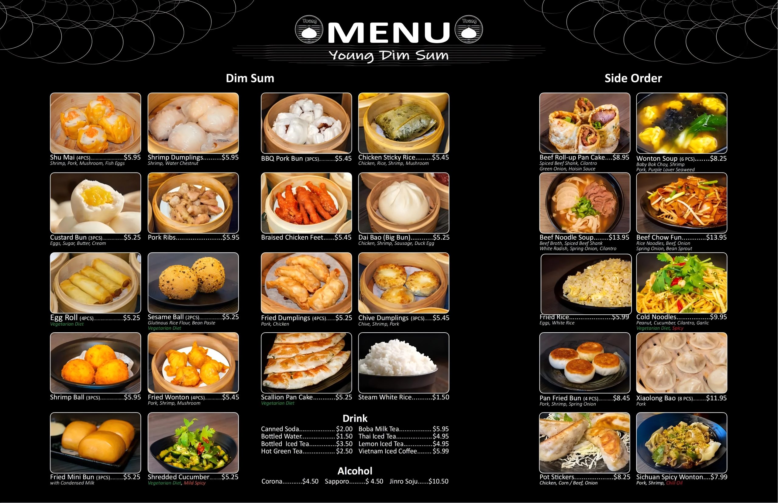 Young Dimsum(Adelanto) Menu
