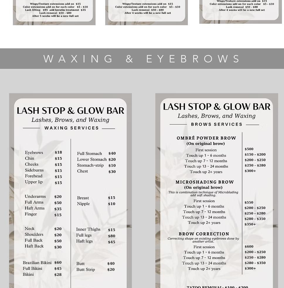 Lash Stop & Glow Bar