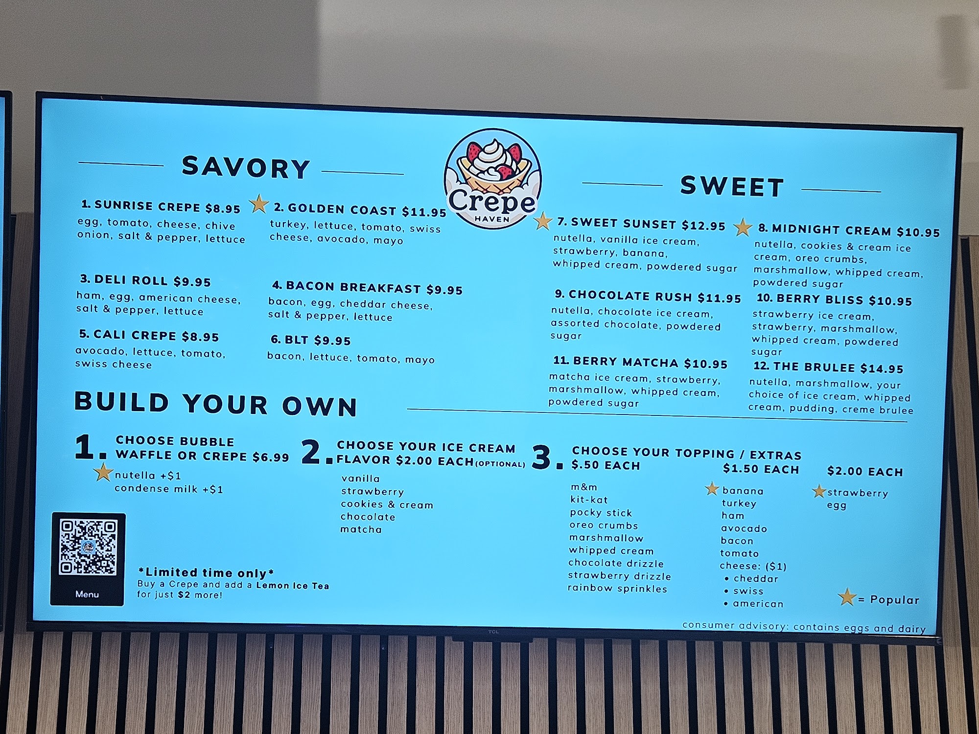 Crepe Haven Menu