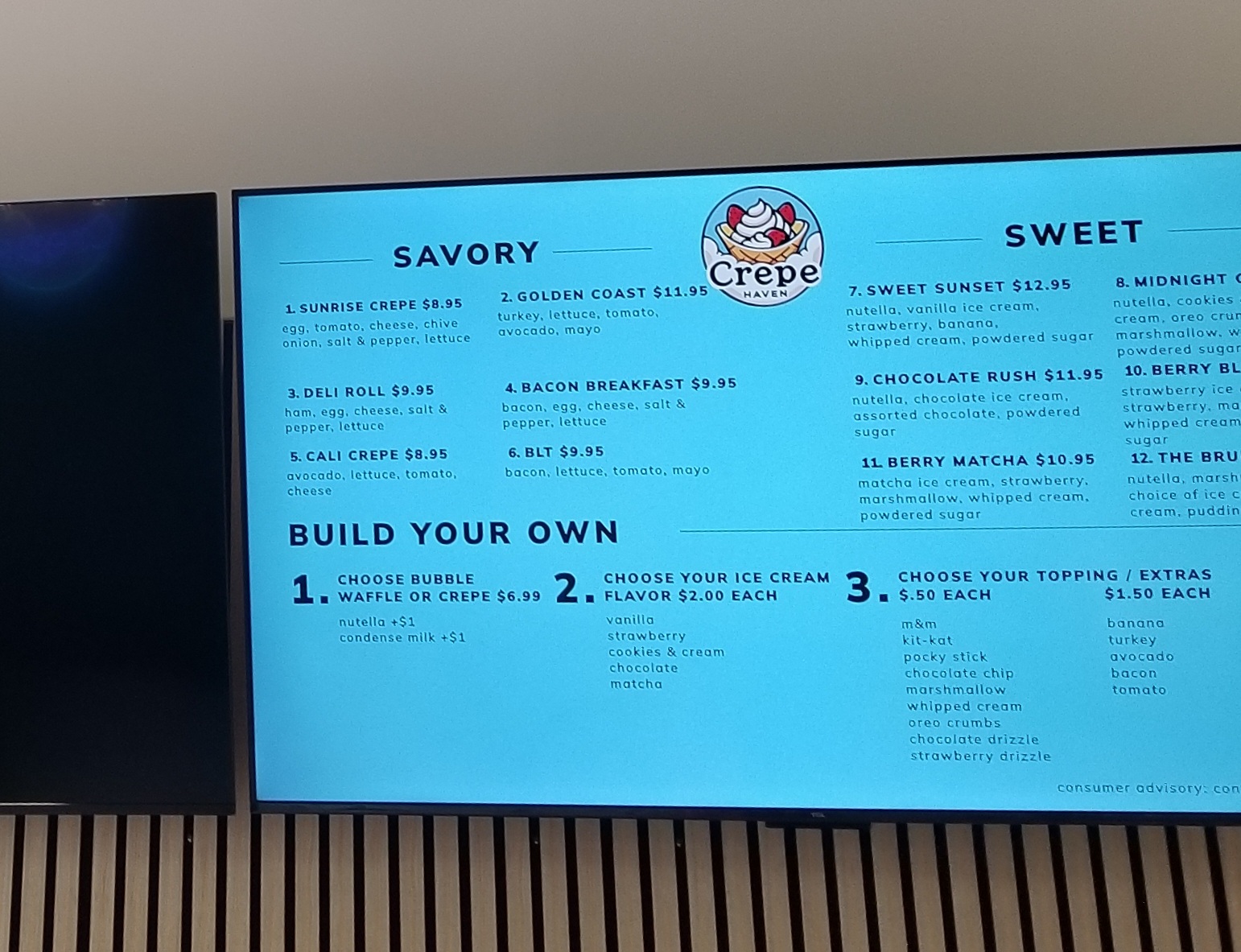 Crepe Haven Menu