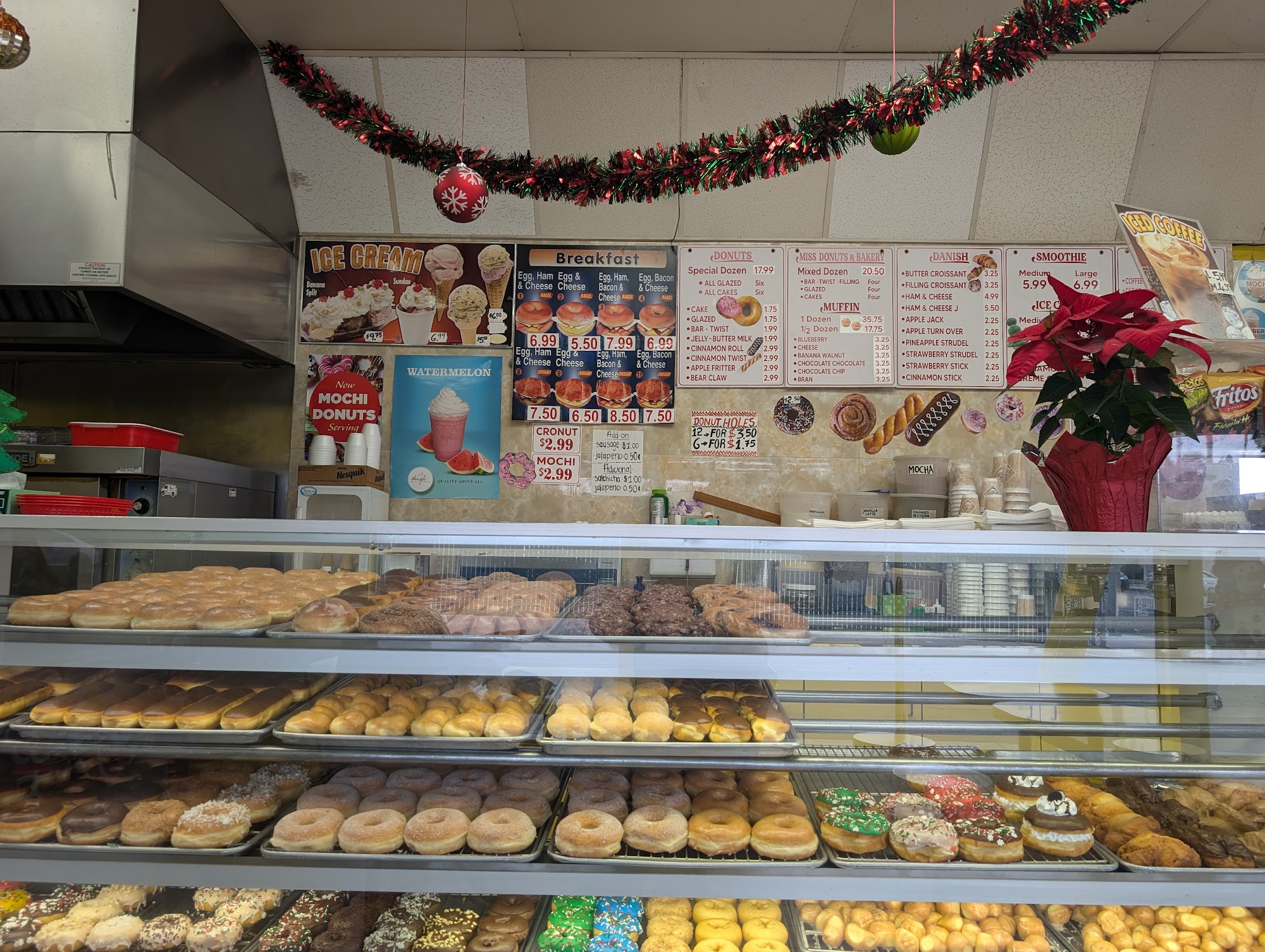 Miss Donuts & Bakery Ice Cream Menu