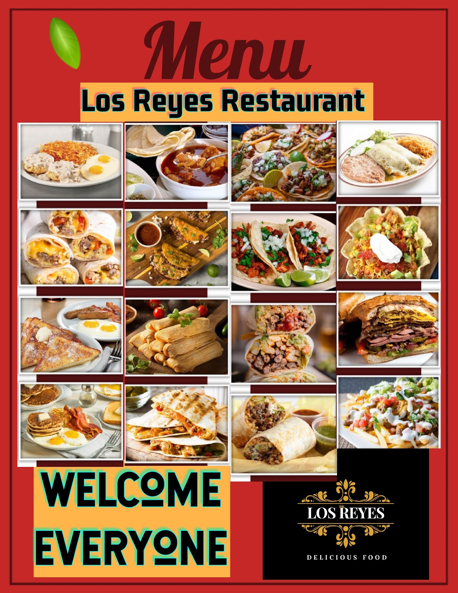 Los Reyes Restaurant Menu