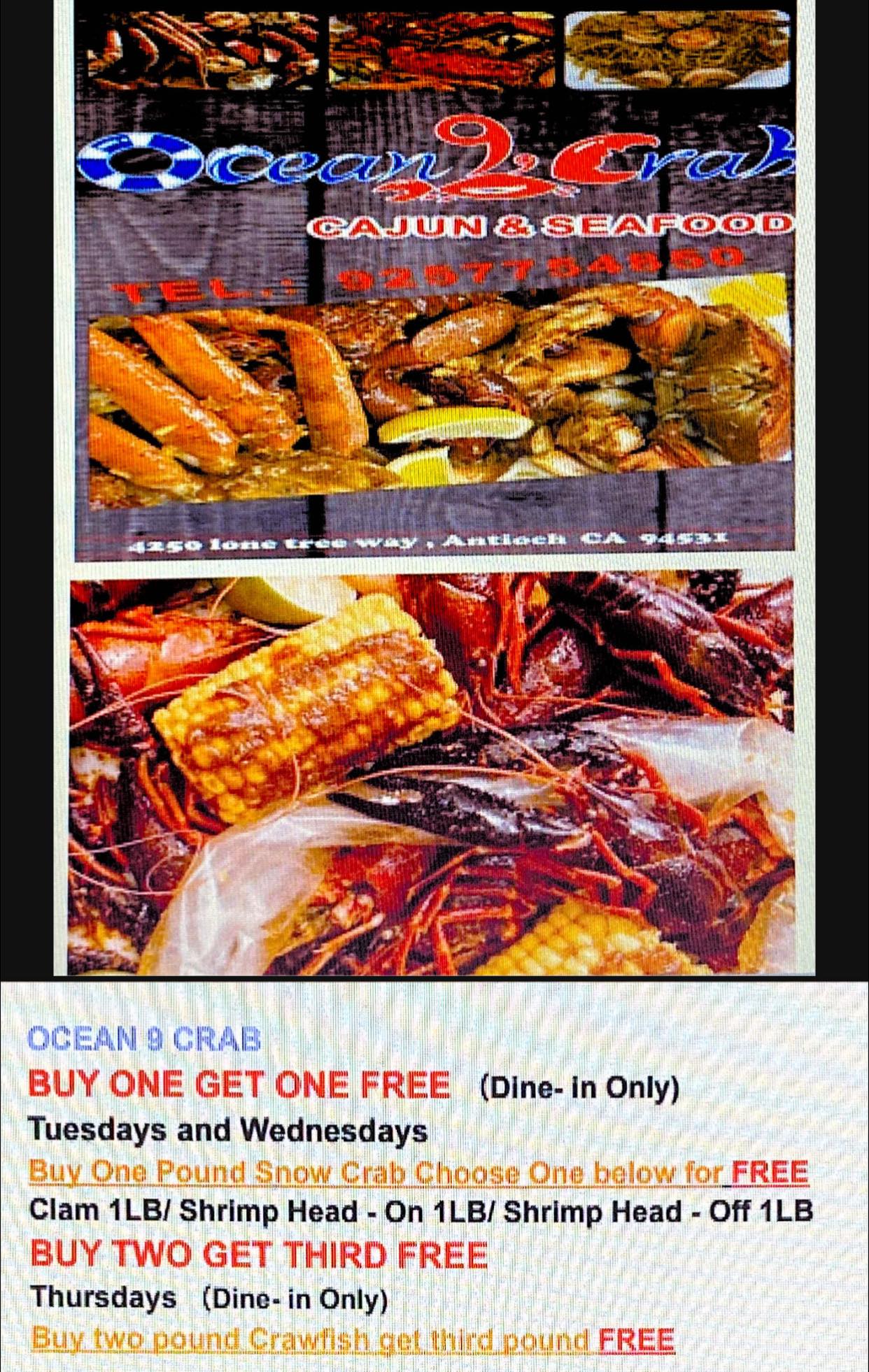 Ocean 9 Crab Cajun & Seafood Antioch