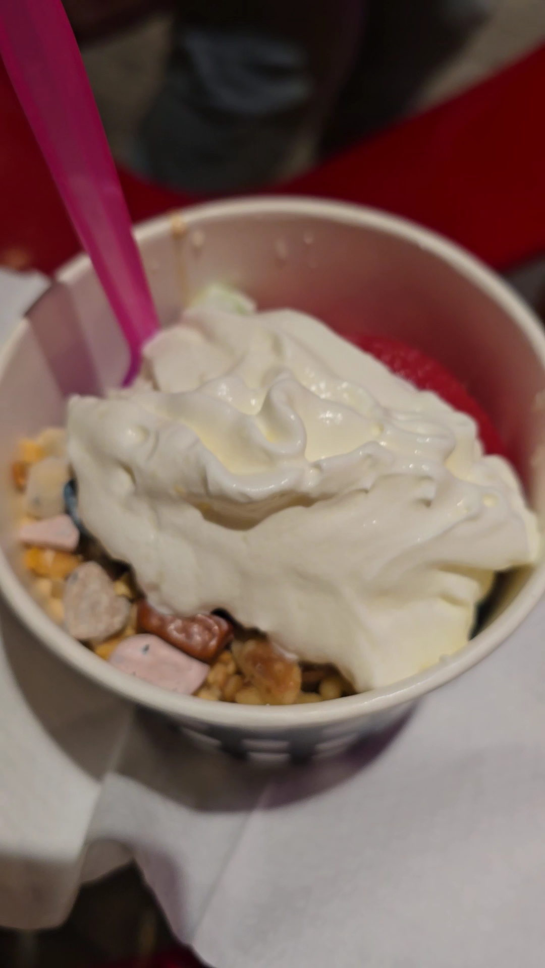 Rainbow Frozen Yogurt Menu