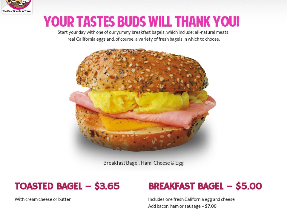 The Original Ferrell's Donuts- Aptos Menu