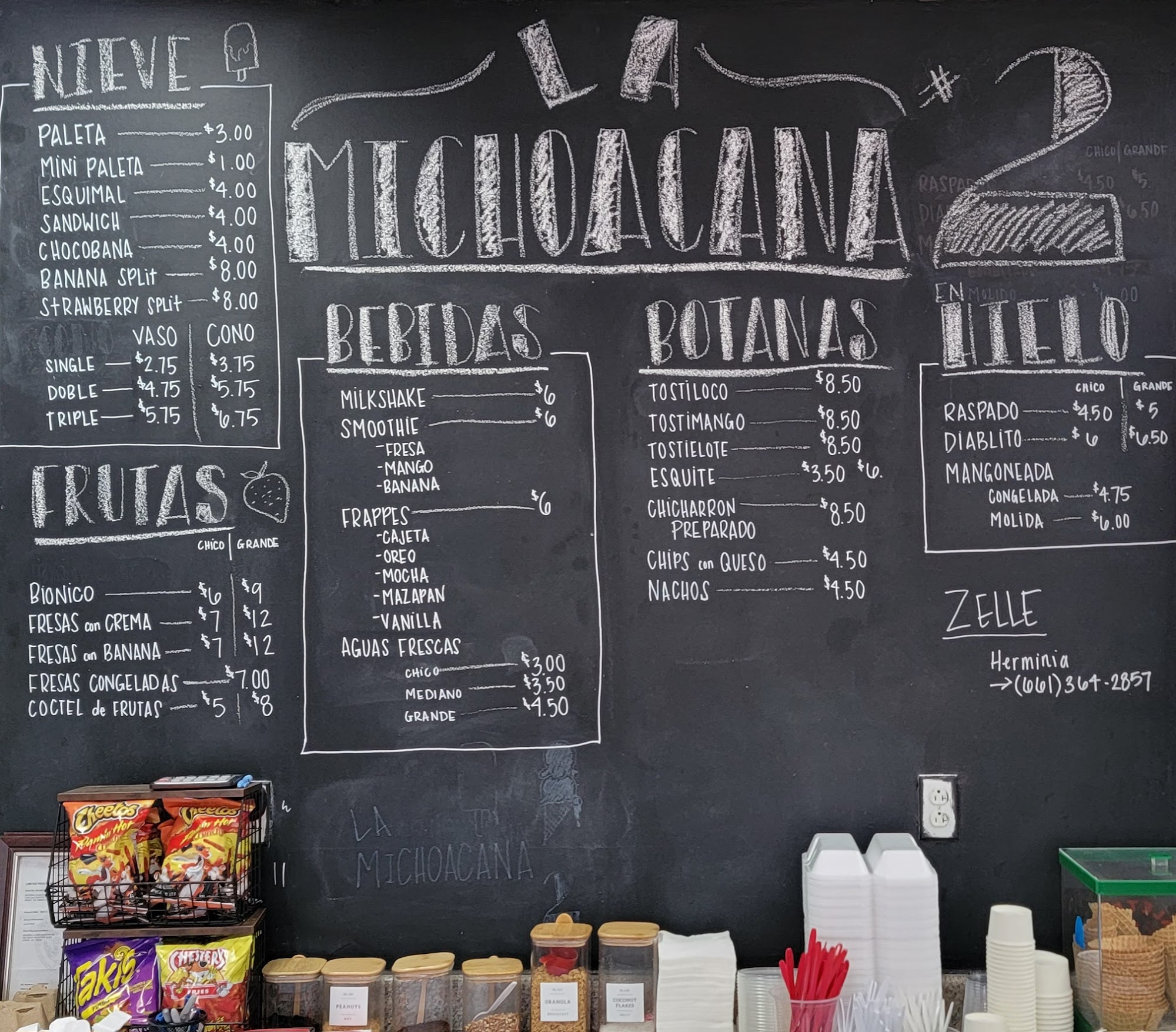Neveria La Michoacana Menu