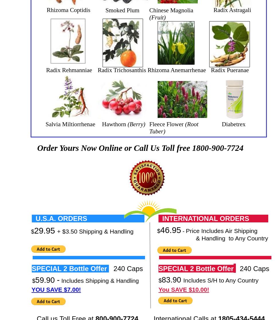 Naturalypure Health Products, LLC Menu