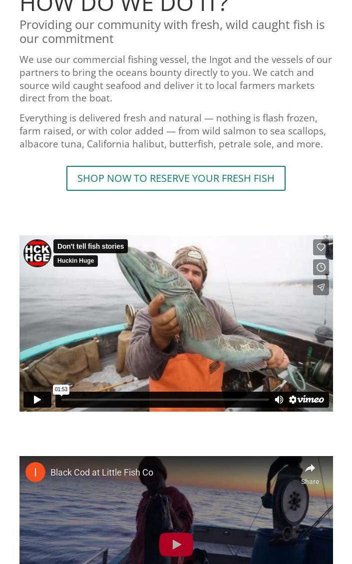 The Little Fish Company Menu