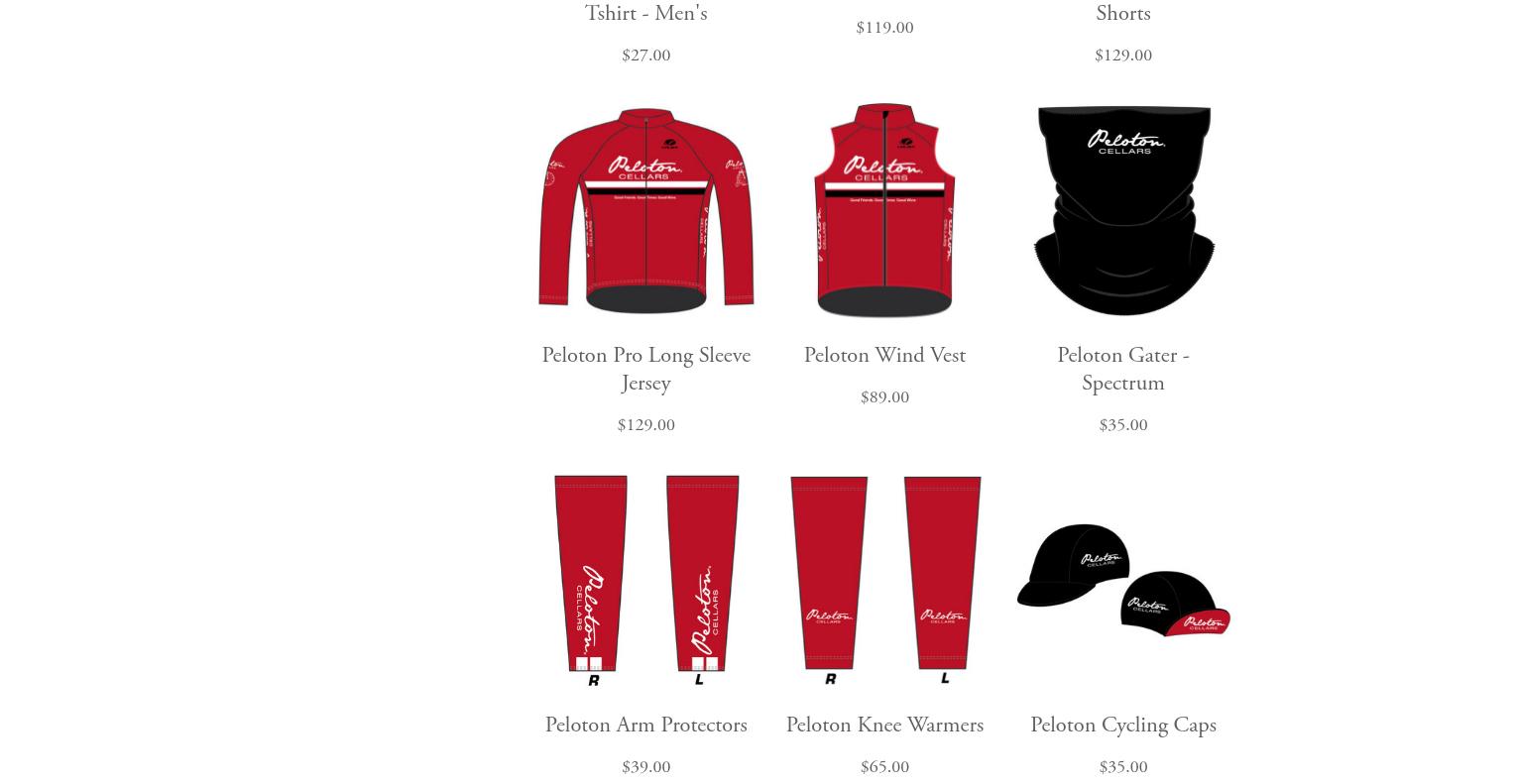 Peloton Cellars Menu