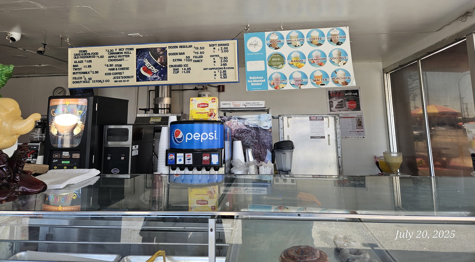 Jess's Donut Shop Menu