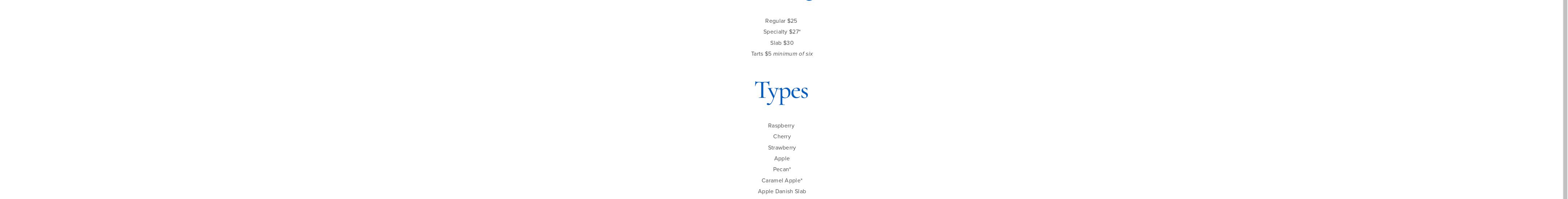 Karen's Confections Menu