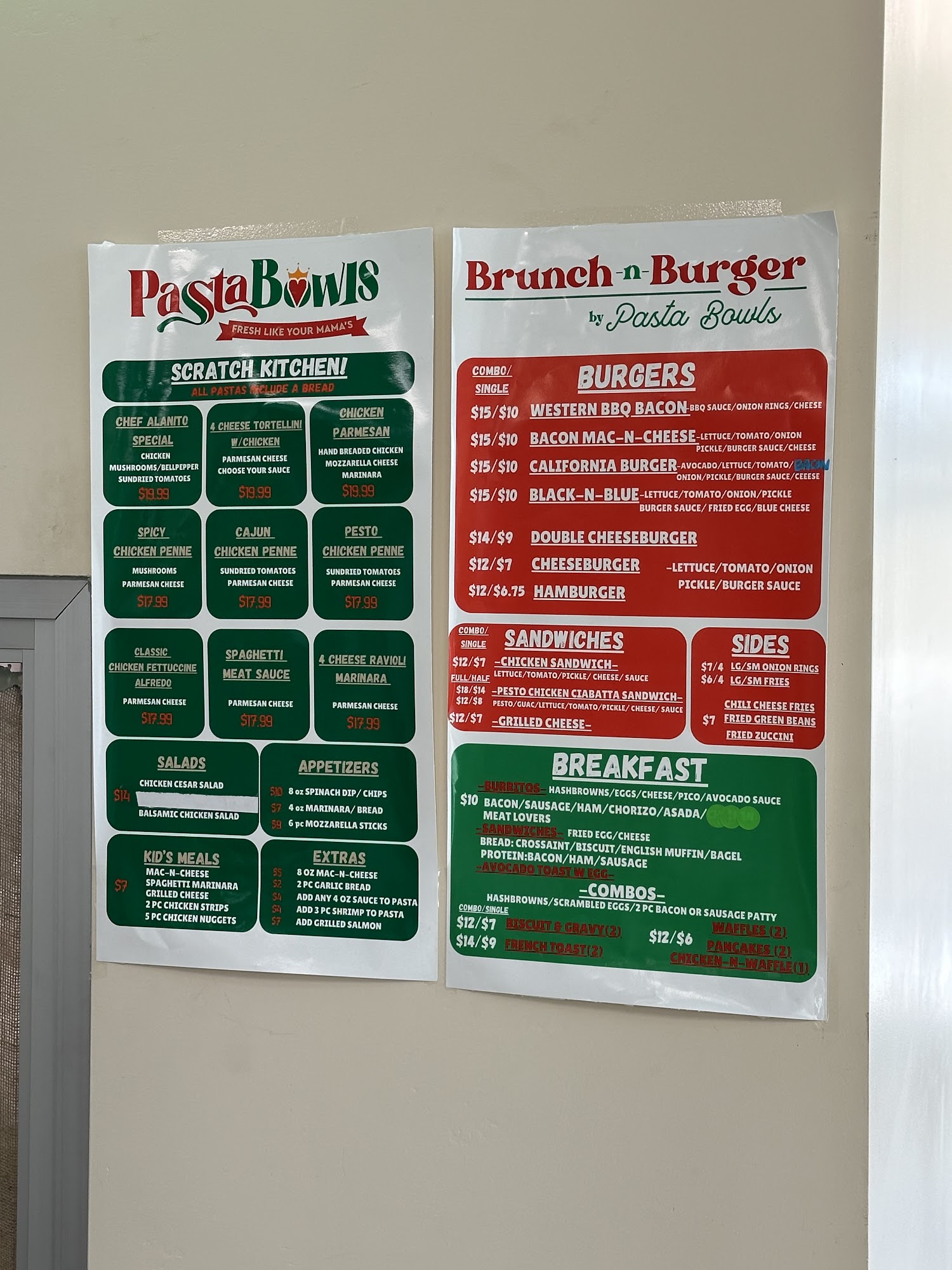 Brunch N Burger Menu