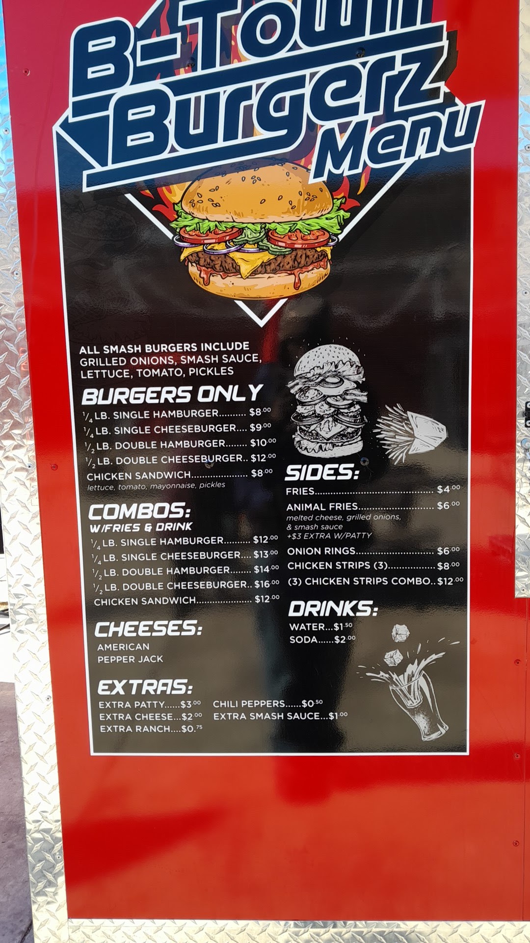 B-Town Burgerz Menu