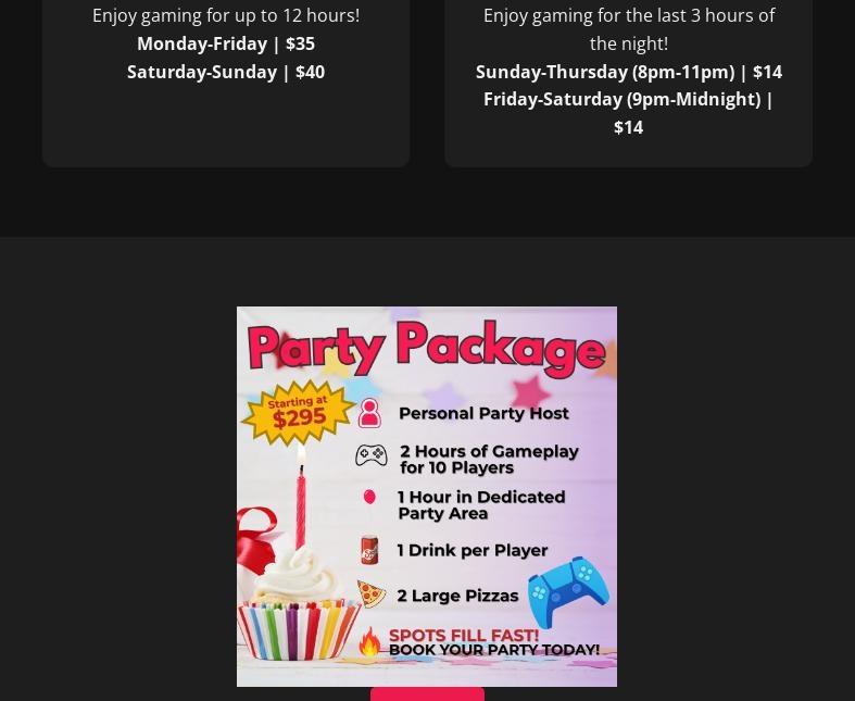 Bakersfield Esports Menu