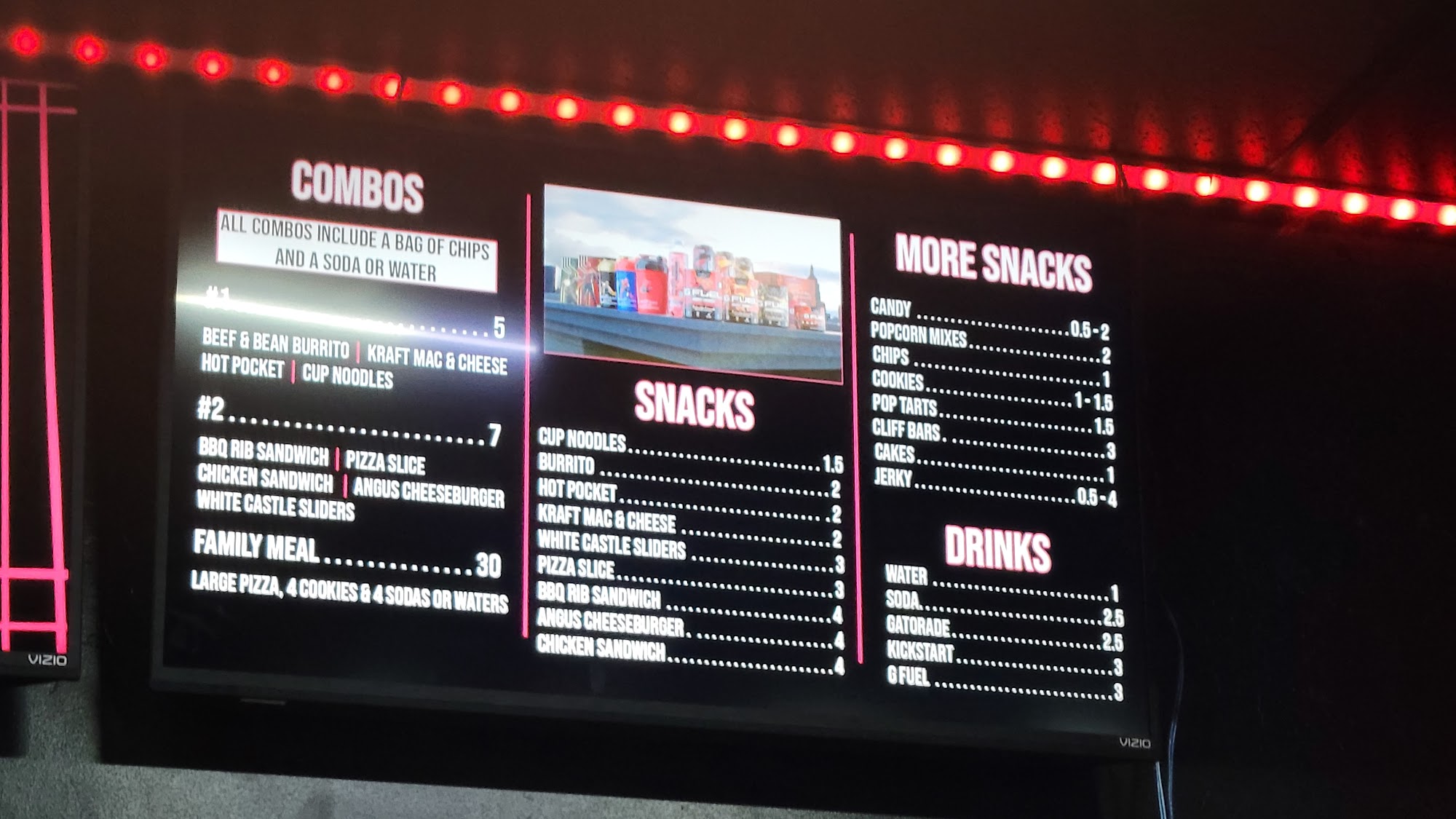 Bakersfield Esports Menu