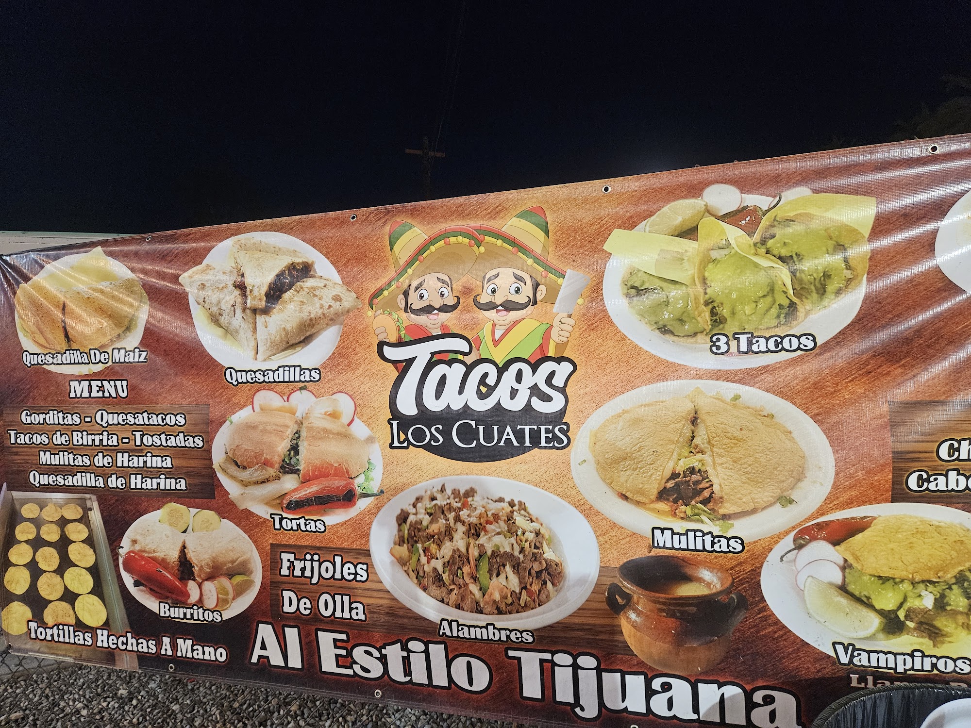 Tacos Los Cuates Menu