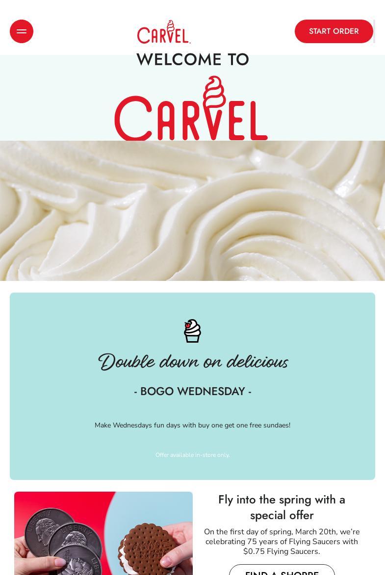 Carvel Menu